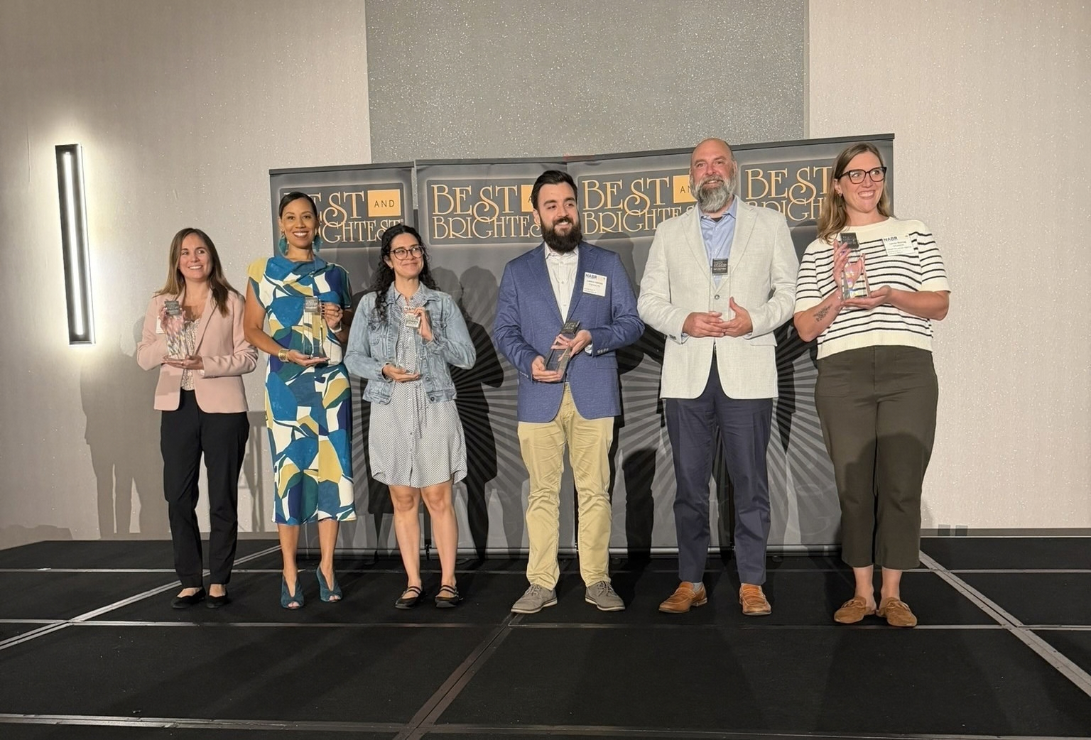 Nicole Durham accepting Wespath's award