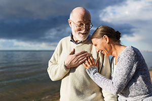 image of retirees on a beach