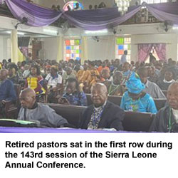 retired bishops at the 143rd Sierra Leone Annual Conference meeting