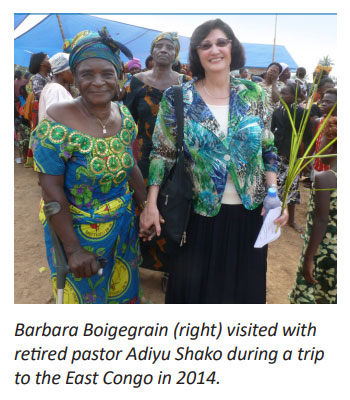 Barbara Boigegrain visiting the East Congo in 2014