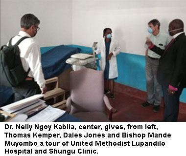 photo of Thomas and Dale at the United Methodist Lupandilo Hospital in the Congo