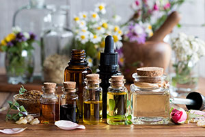 photo of aromatherapy and essential oil bottles