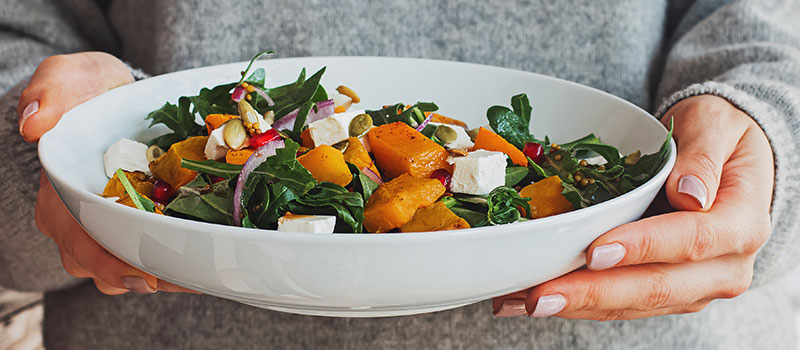 image of a carrot basil feta salad