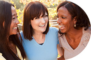 photo of three women