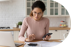 photo of woman working on her computer