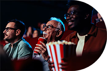 photo of people in a movie theater