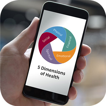 photo of dimensions of health logo on a cell phone