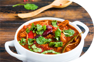 image of food cooked in a crock pot