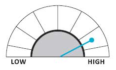 Graphic of relative level of risk compared to other Wespath Funds.