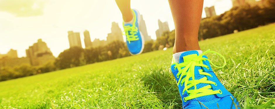 close up image of runner's shoes