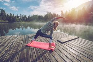 person doing yoga