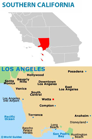southern california map image