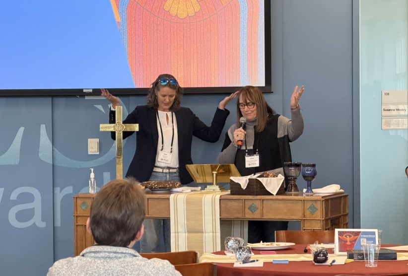 Beata Ferris and Bishop Lanette Plambeck